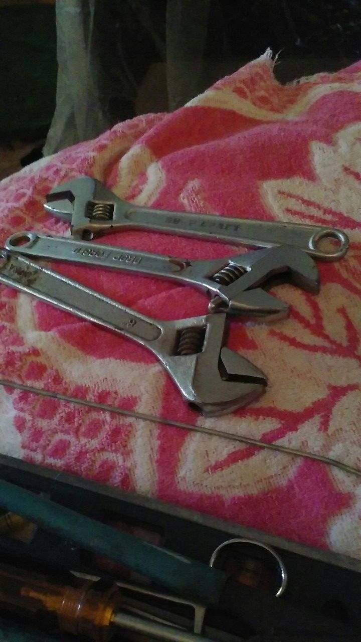 Three 8 inch wrenches