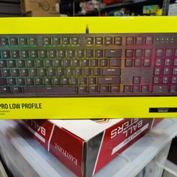 K60 Rgb Gaming Pro Low Profile Keyboard Wired Brand New