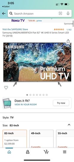 Samsung Tv 82”