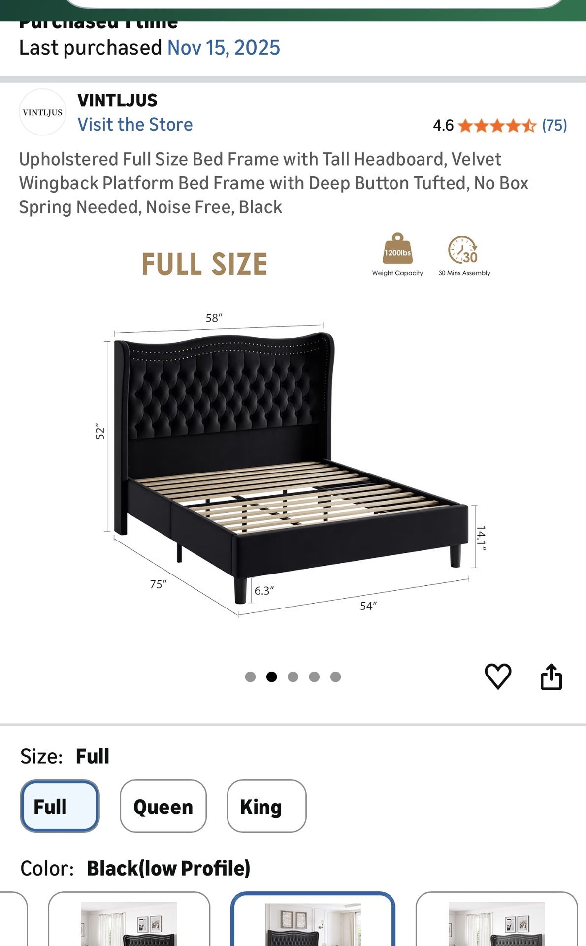 Full Size Gothic Bed Frame Brand New