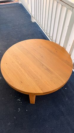 Oak wooden coffee table