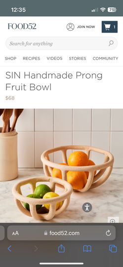 Large Sin Ceramic Fruit Bowl 