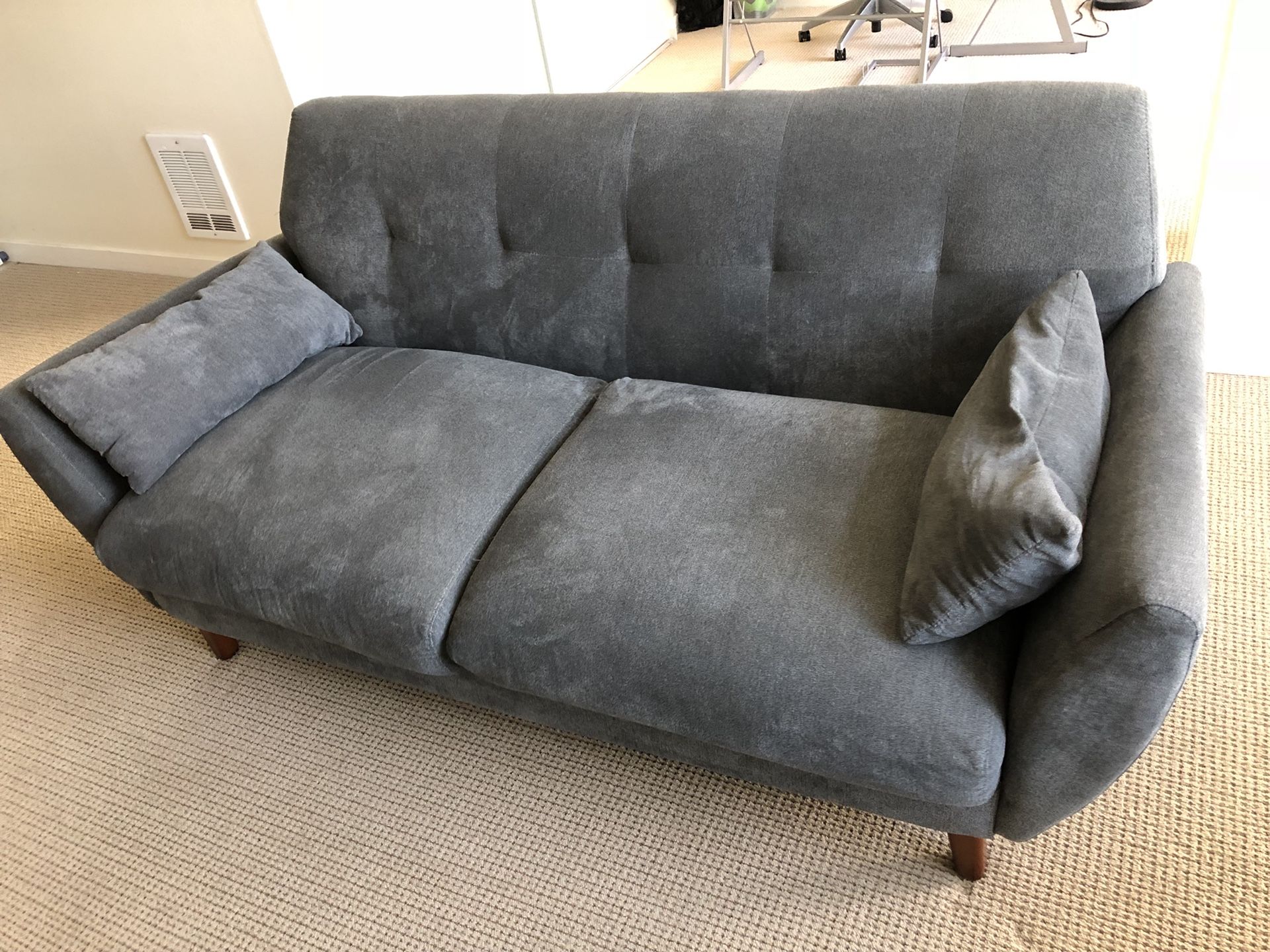 Serta Artesia Contemporary Sofa and The Matching Armchair in Slate Gray