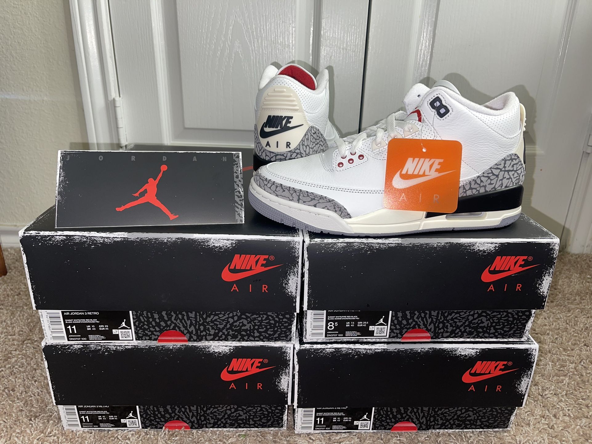 Jordan 3 Retro White Cement Reimagined DN3707-100 10.5M Jordan 3 Retro White Cement Reimagined Size 13 313ShoeGuy on  main image 4