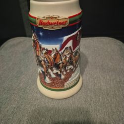 Vintage 1998 Budweiser Holiday Stein