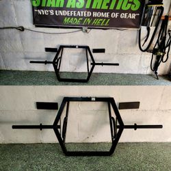 OLYMPIC TRAP BAR RACKABLE HEX SHRUG DEADLIFT BARBELL