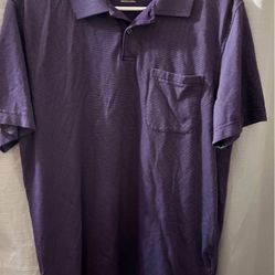 Men’s size medium purple polo style short sleeve shirt