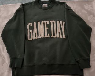 Ladies Abercrombie & Fitch, Green “Game Day” Sweatshirt, Size Large
