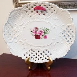 Formalities by Baum Bros. Bone Decorative Ceramic Victorian Rose 12” 
