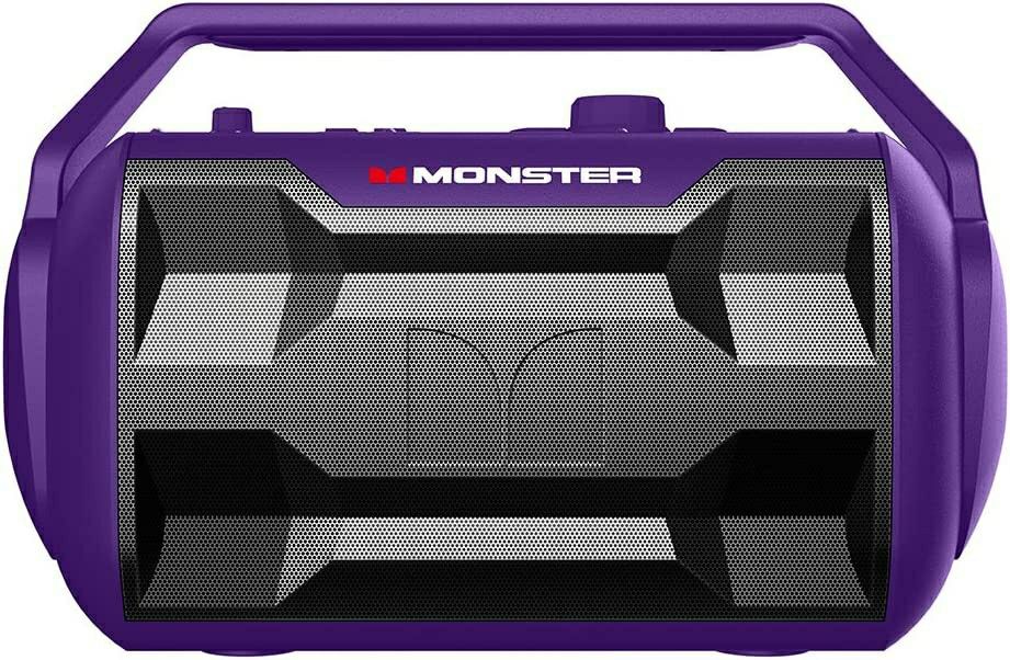Monster NOMAD 30 Watt, 30 - Hour Portable Water Resistant Outdoor/Indoor Bluetooth Wireless Speaker - Purple