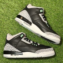 Nike Air Jordan 3 Retro Green Glow  Size 7y B-Grades