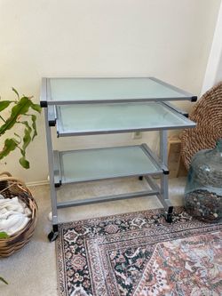 Small Glass & Metal Desk