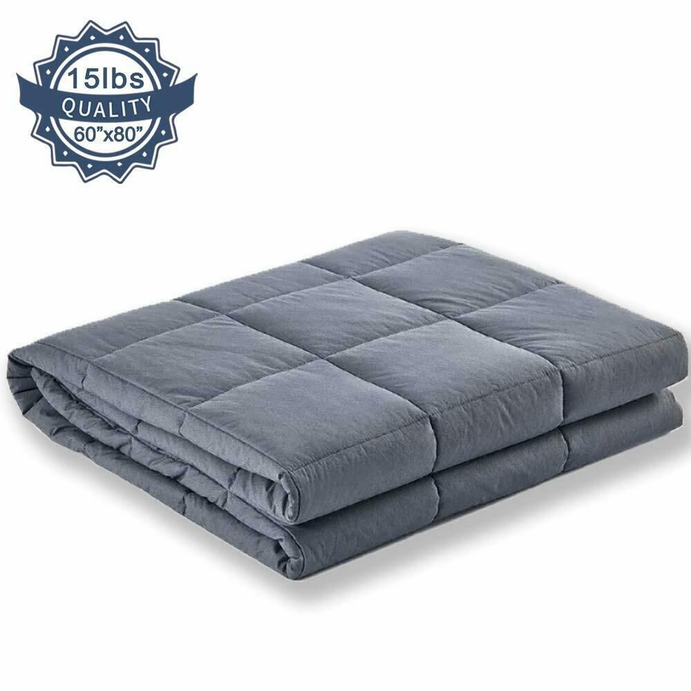 COCOBELA Weighted Blanket for Adult and Kids, 15 lbs 60"x 80", Breathable