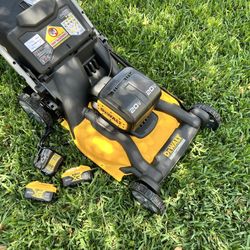 DEWALT 2x20V MAX 21 in. Battery Powered Push Lawn Mower with (2) 10 Ah Batteries and Charger  