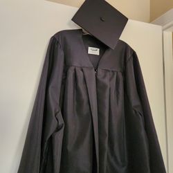 Black graduation Cap And Gown