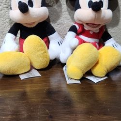 Mickey And Minnie Disney Plushies