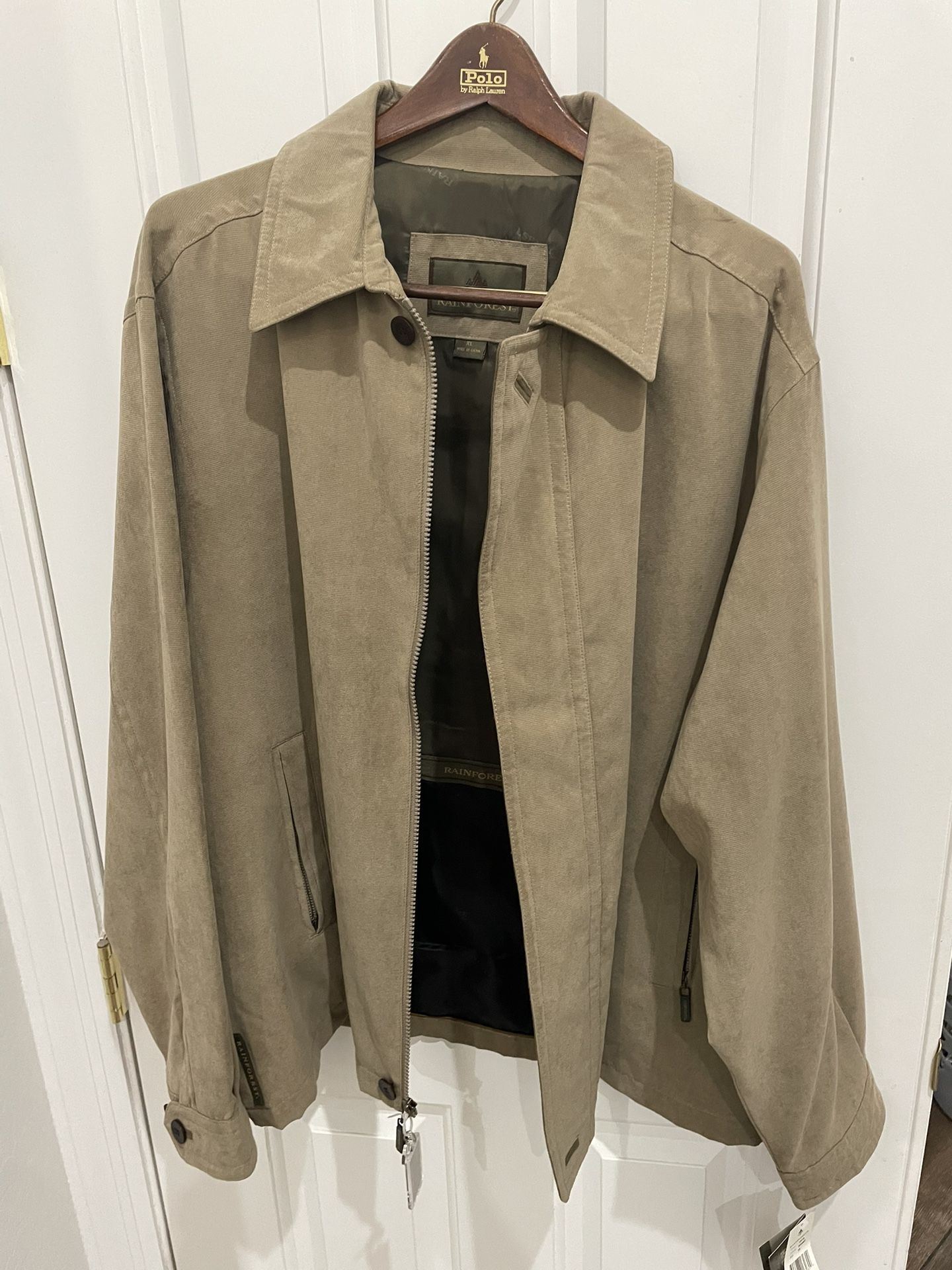 Men’s Rainforest Lightweight Harrington Jacket, Brand New, Size XL