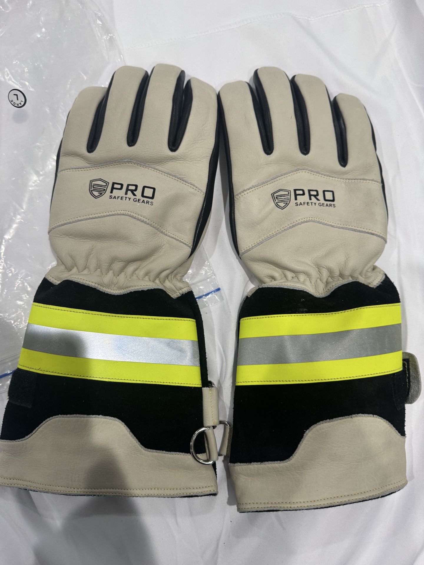 New firefighter gloves large long cuff premium quality