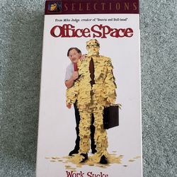 1999 office space cult, classic film VHS starring Jennifer, Aniston, Mike Judge