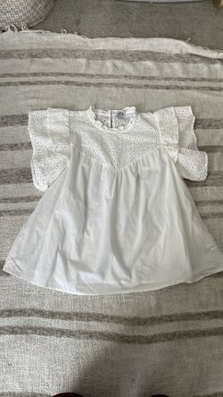 White Ruffle Sleeves Top