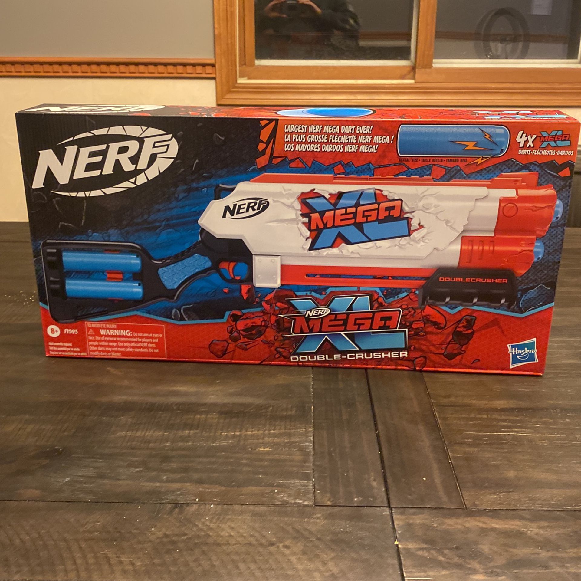 Nerf XL Double Crusher. Double Barrel Pump Shotgun 4x XL Darts
