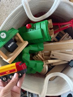 Big Lot of BRIO Wooden Train Track, Trains & Accessories