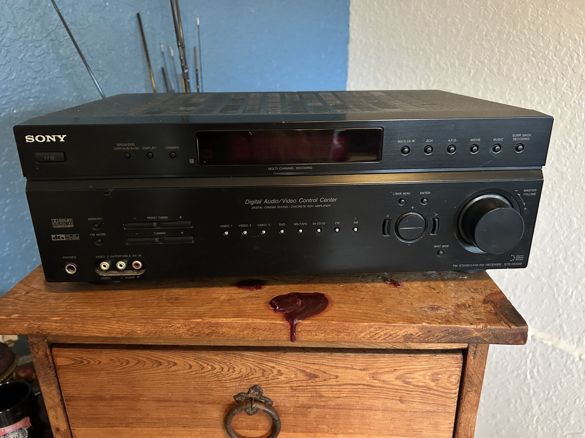 Sony Receiver, Infinity Sub Woofer, Yamaha Speakers