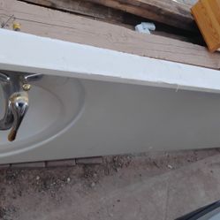 8' Double Sink Countertop With Cabinets Or Separate 