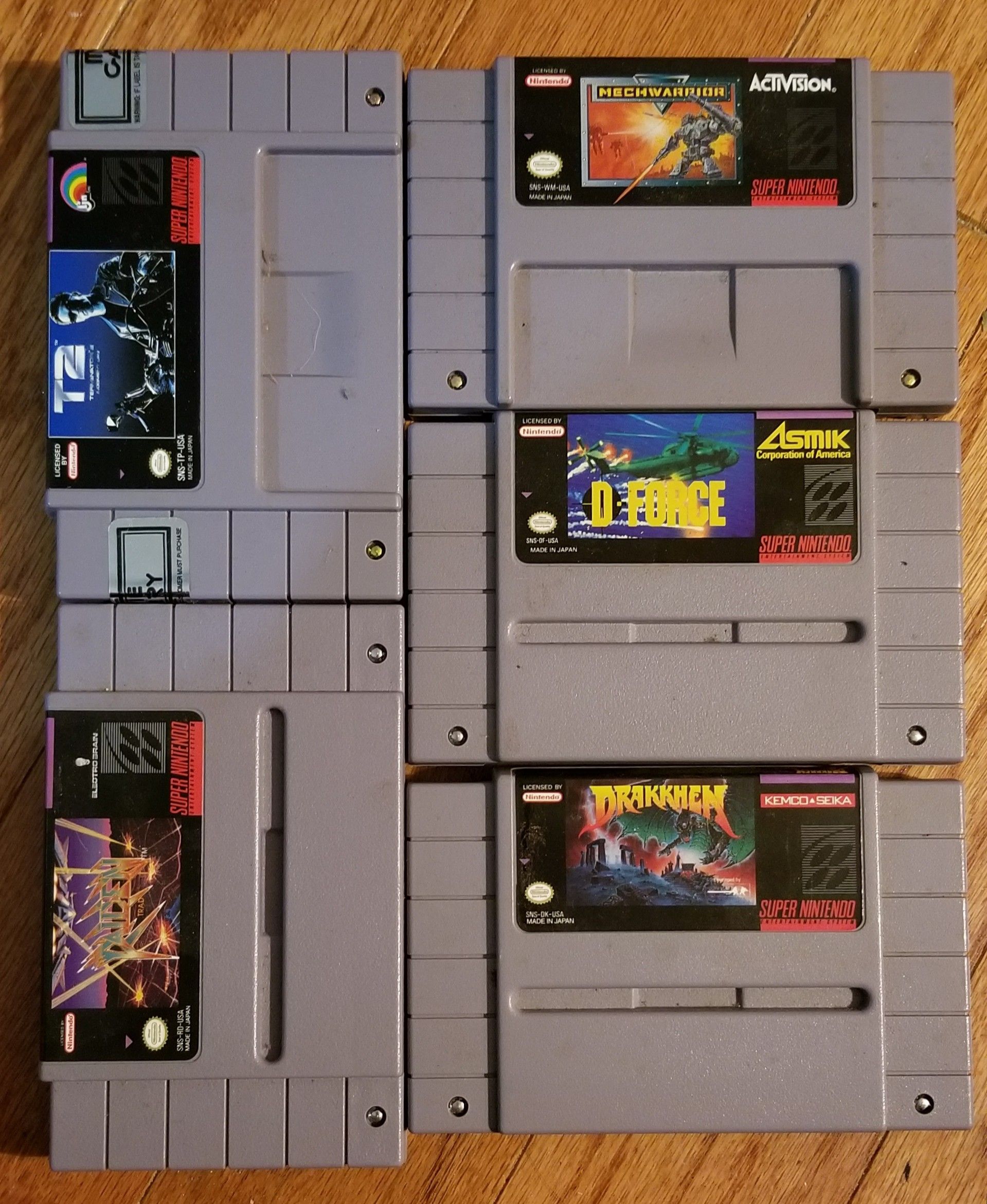 Seven Super Nintendo games