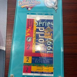 vintage 1997 WORLD SERIES FULL BASEBALL TICKET INDIANS @ FLORIDA MARLINS GAME #2