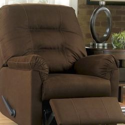 Plush Recliner with padded arms