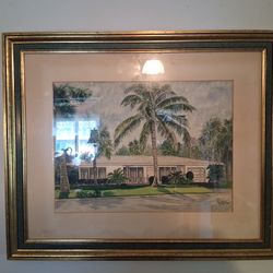 Vintage Drawing 23 X 18