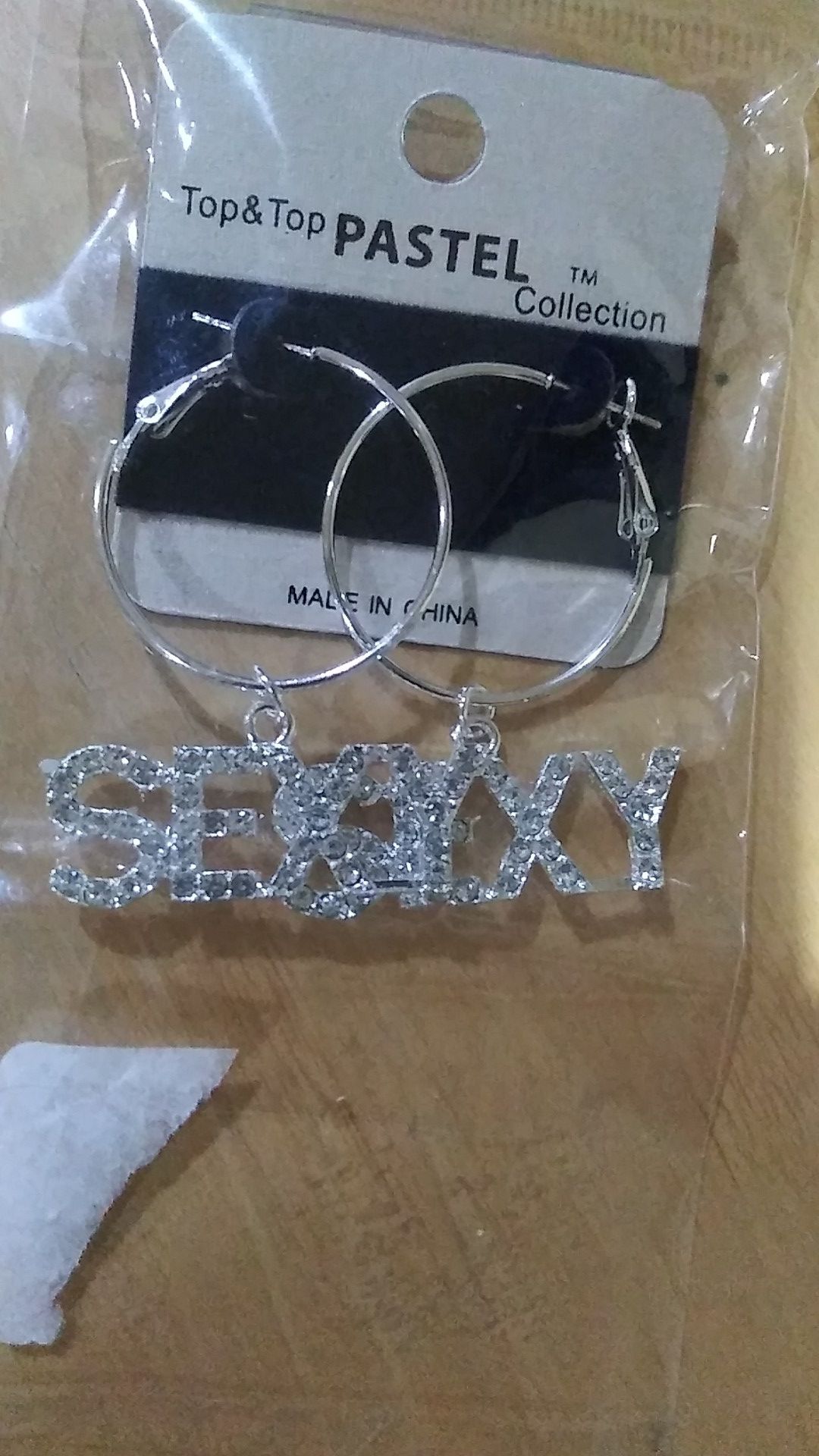 "Pastel collection", pseudo diamond "SEXY" earrings