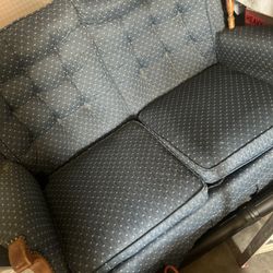 2-Seat Vintage Rocker and Footstool