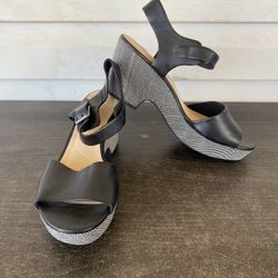 Clarks leather wedge sandals -Maritsa Janna- women’s size 8.5