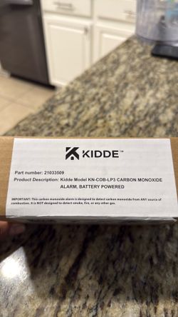 KIDDE CARBON MONOXIDE ALARM