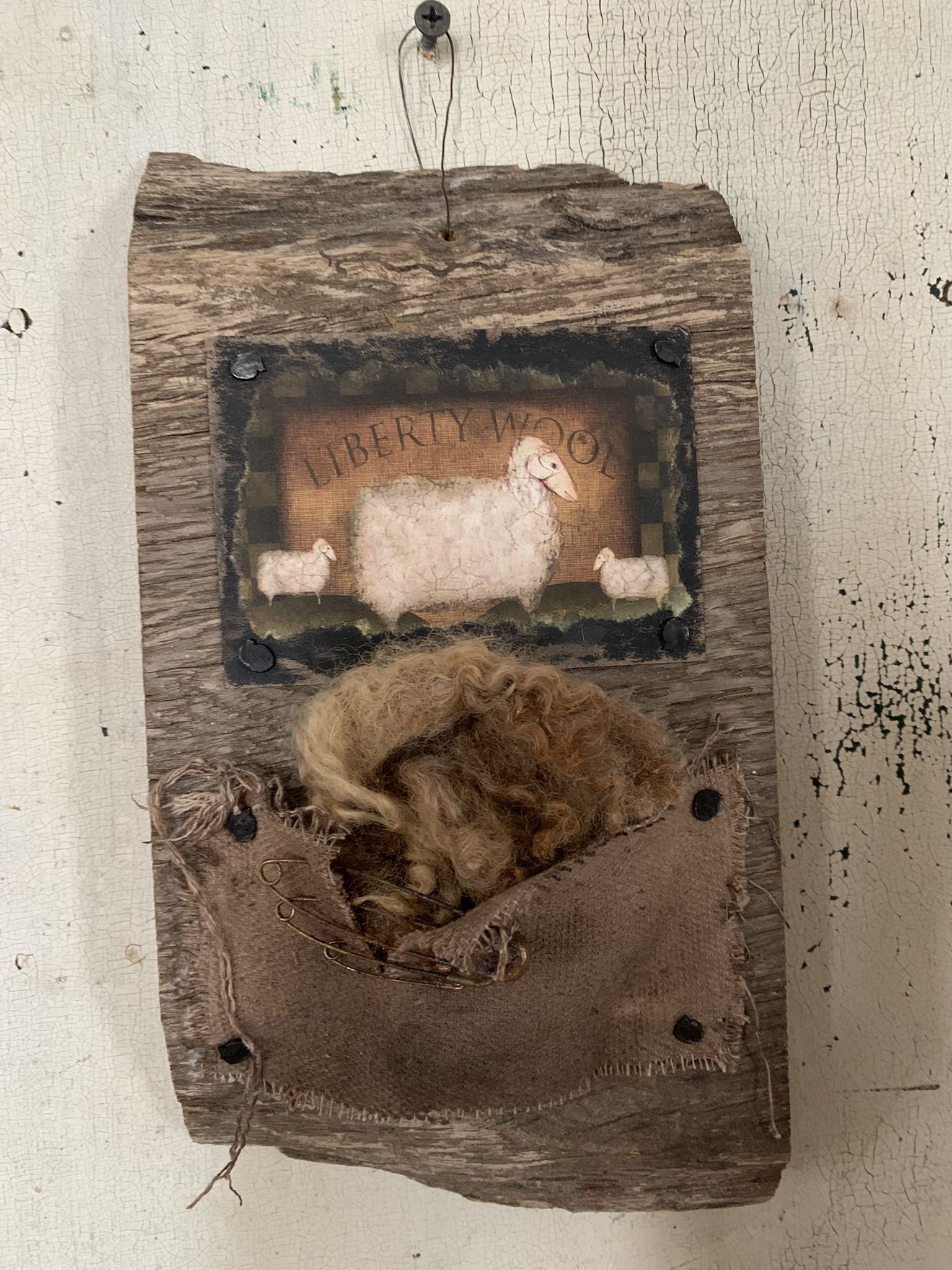 Primitive Hanging Sheep Decor