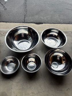 Stainless Steel Mixing Bowl Set of 5 Large size
