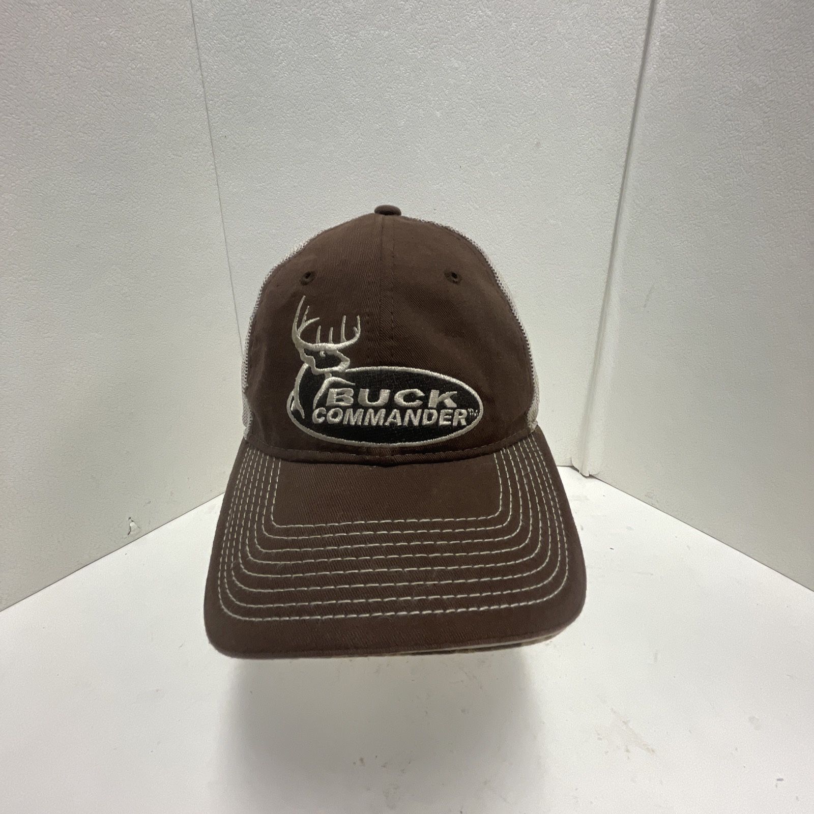 Buck Commander Strapback Trucker Hat Cap Mesh Back - Brown One Size Adjustable
