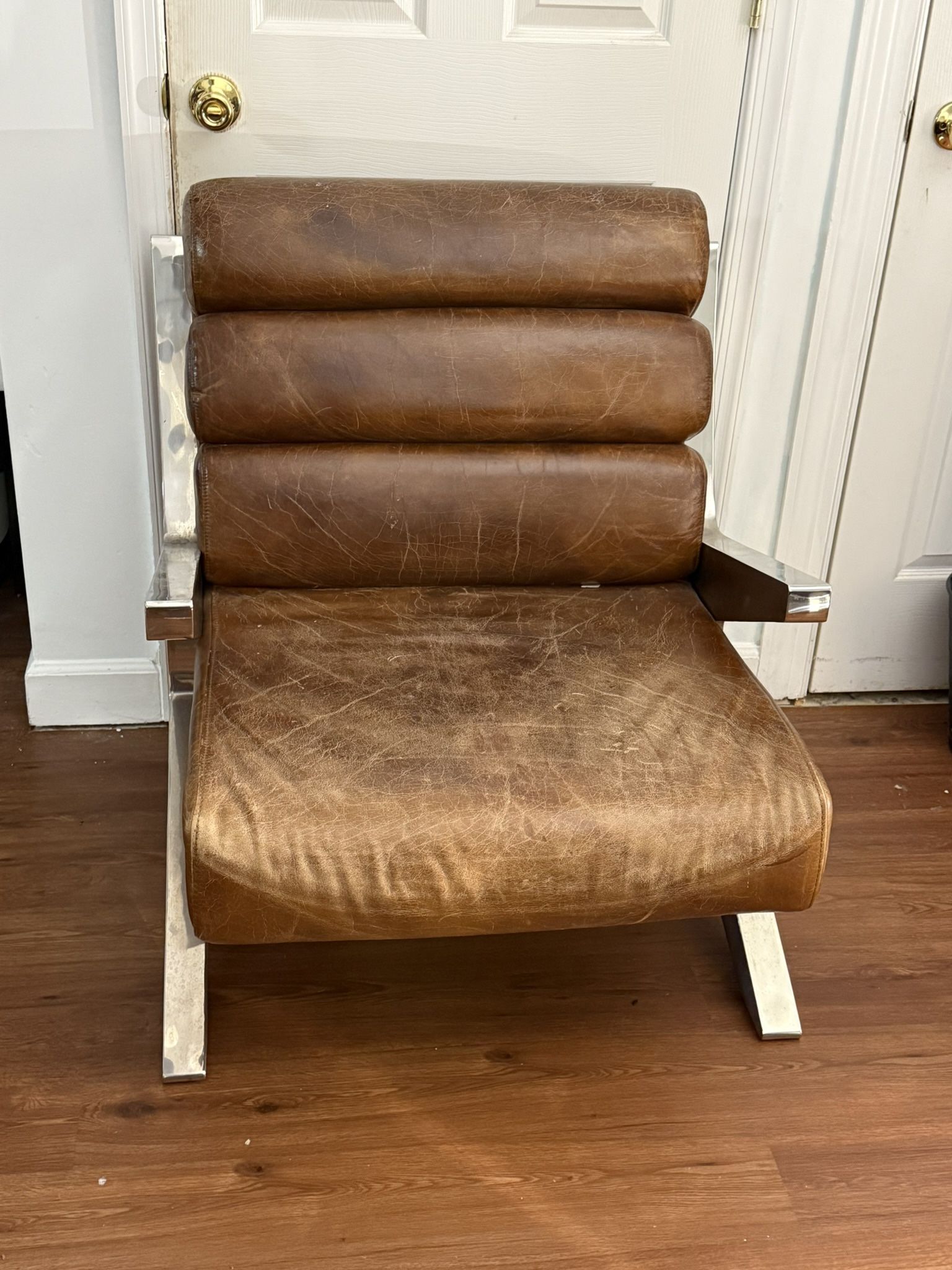 Mid-century modern leather chairs