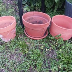 TAKE ALL THESE PLANT POTS CERAMIC TERRACOTTA ETC 18 ALL FINAL PRICE