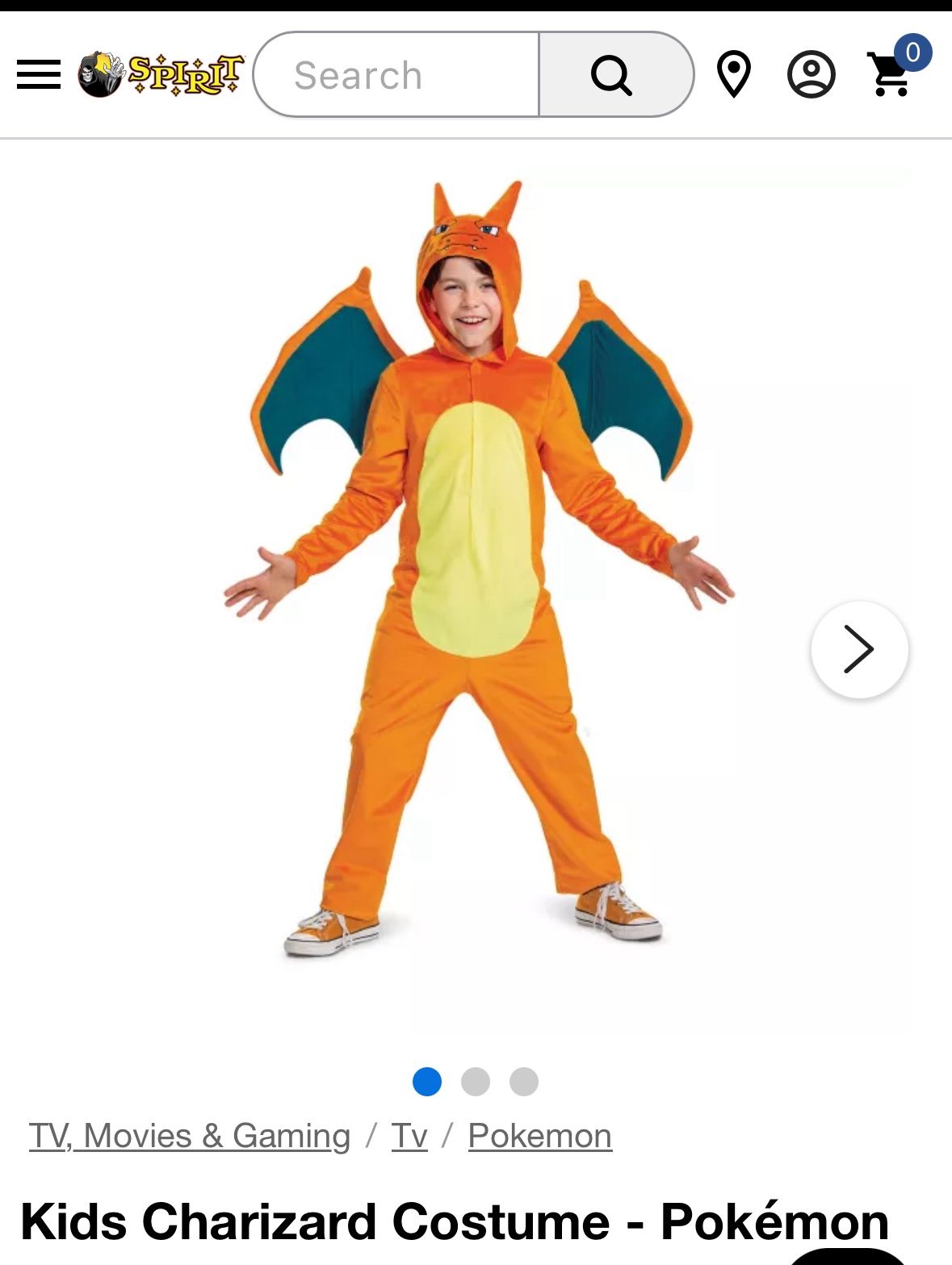 Small Kids Charizard Costume - Pokémon