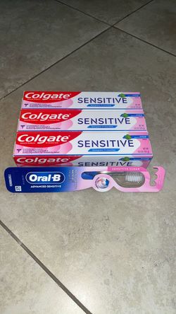Colgate Sensitive Toothpaste, Oral B Advanced Sensitive Toothbrush