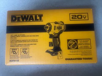 New DeWalt 20V 1/2” Impact Wrench DCF911