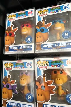 Funko Pop Geoffrey as TMNT Set of 4 Toys R Us Exclusives