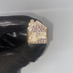 Designer Ring Trap House Gold Bussdown Size 9-10