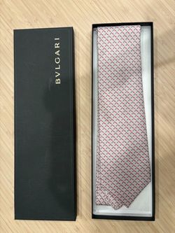 Bulgari Pattern Silk Tie