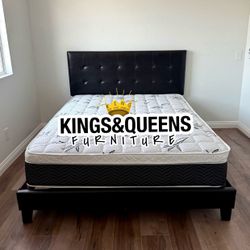 New Queen Bed Frame With Mattress 
