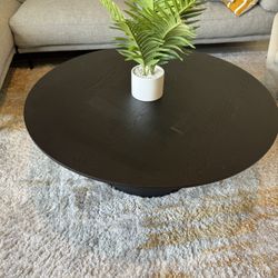 Black, Round Coffee Table - Model Home Furniture 
