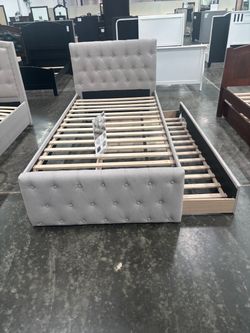Twin over twin size bed frame with mattress